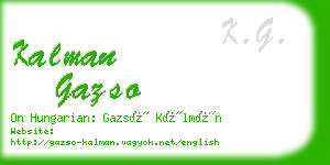 kalman gazso business card